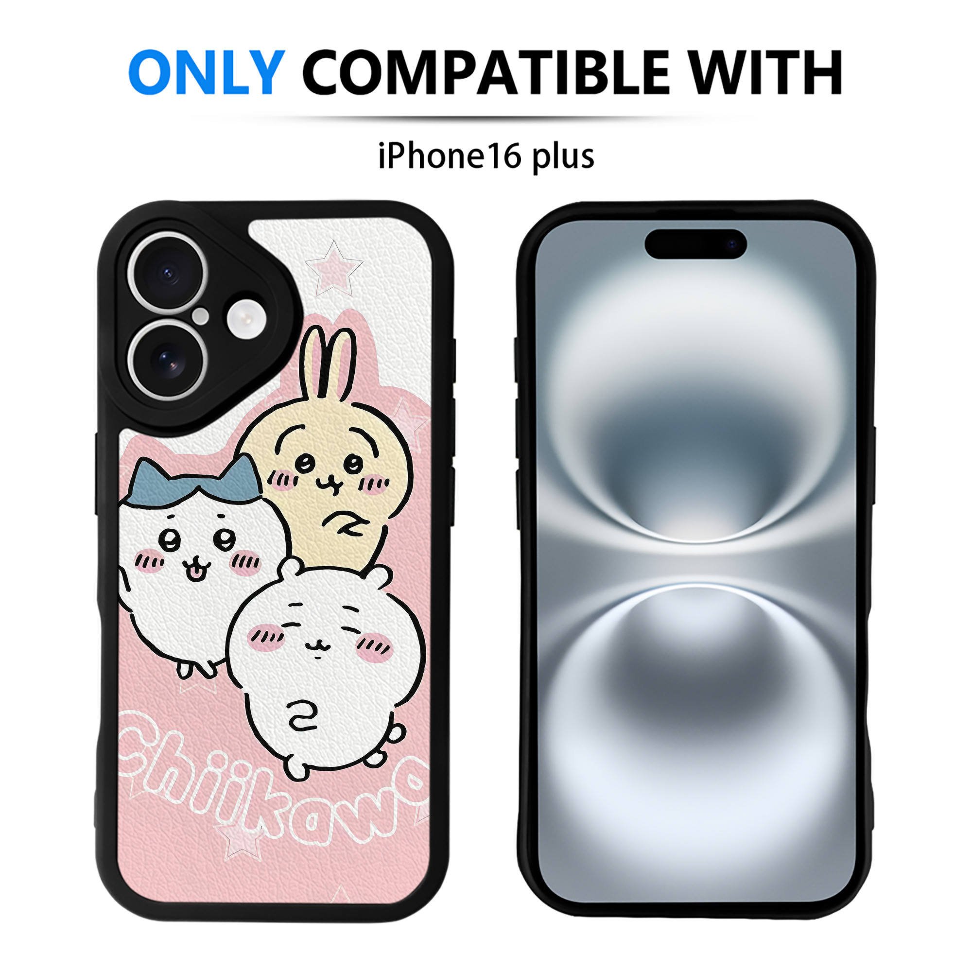 （画像用） ちいかわ Chii-kawa 【iPhone 16シリーズ対応】シリコンスマホケース（レザー調） 材質：シリコン